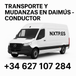 Furgoneta blanca NXTP.es para transporte y mudanzas en Daimús.