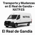 Furgoneta blanca NXTP.es para transporte y mudanzas en El Real de Gandía.