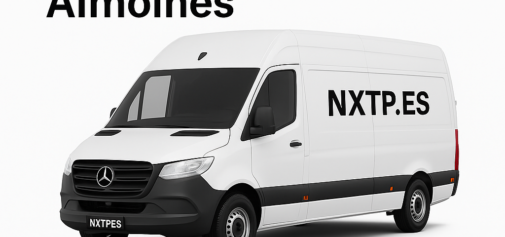 Furgoneta blanca NXTP.es para transporte y mudanzas en Almoines.