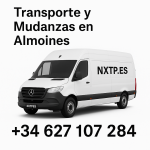 Furgoneta blanca NXTP.es para transporte y mudanzas en Almoines.