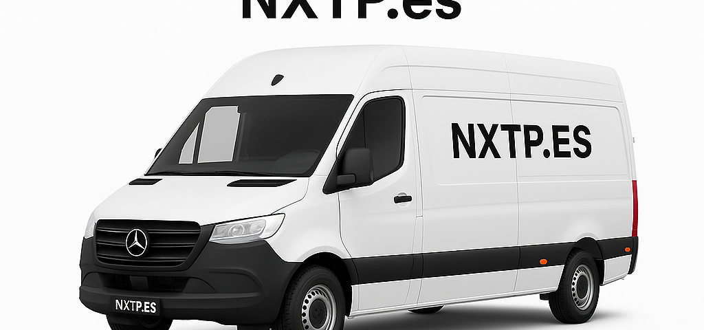 Furgoneta blanca NXTP.es para transporte y mudanzas en Villalonga.