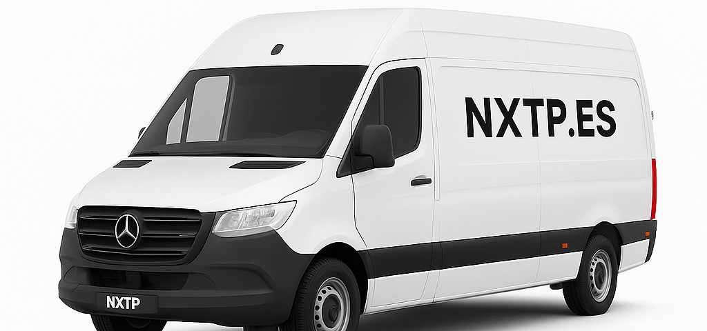 Furgoneta blanca NXTP.es para transporte y mudanzas en La Font d’en Carròs.