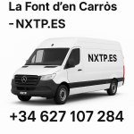 Furgoneta blanca NXTP.es para transporte y mudanzas en La Font d’en Carròs.