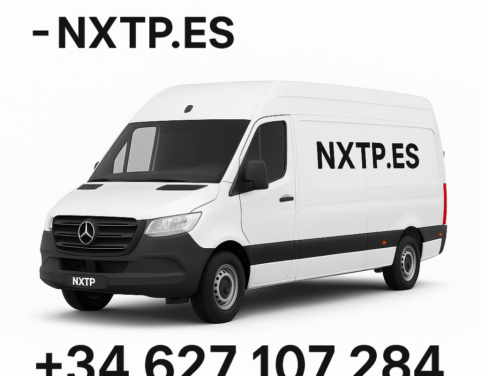 Furgoneta blanca NXTP.es para transporte y mudanzas en La Font d’en Carròs.