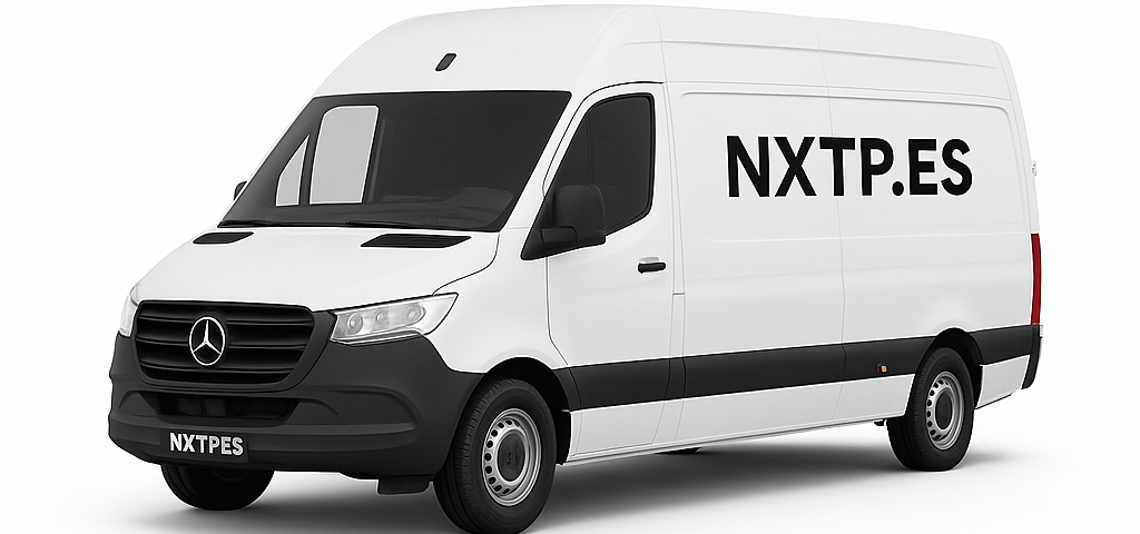 Furgoneta blanca NXTP.es para transporte y mudanzas en Xeraco.