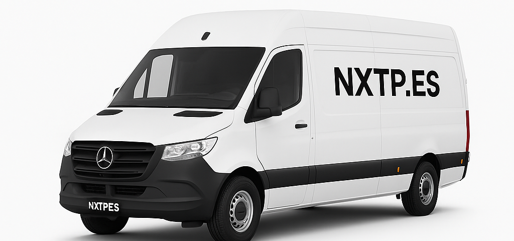 Furgoneta blanca NXTP.es para transporte y mudanzas en Xeresa.