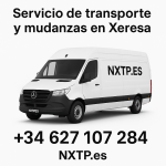 Furgoneta blanca NXTP.es para transporte y mudanzas en Xeresa.