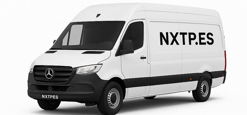 Furgoneta blanca NXTP.es para transporte y mudanzas en Benirredrà.