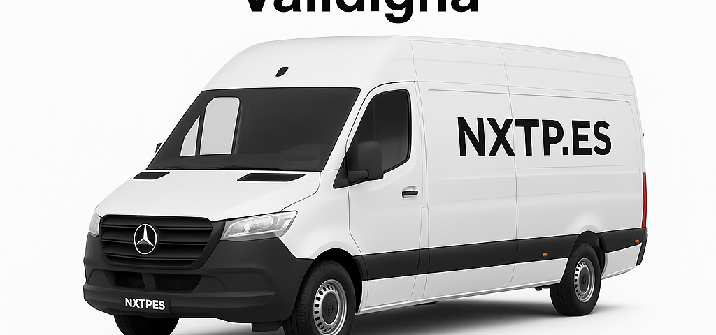 Furgoneta blanca NXTP.es para transporte y mudanzas en Simat de la Valldigna.