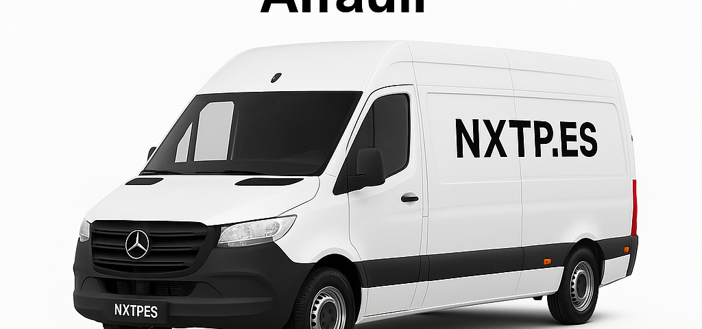 Furgoneta blanca NXTP.es para transporte y mudanzas en Alfauir.