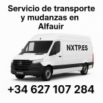 Furgoneta blanca NXTP.es para transporte y mudanzas en Alfauir.