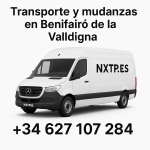 Furgoneta blanca NXTP.es para transporte y mudanzas en Benifairó de la Valldigna.