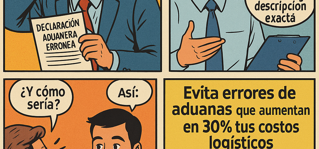Cómic de cuatro viñetas de NXTP.es mostrando cómo evitar errores de aduana que incrementan un 30% los costos logísticos al exportar a Bulgaria.