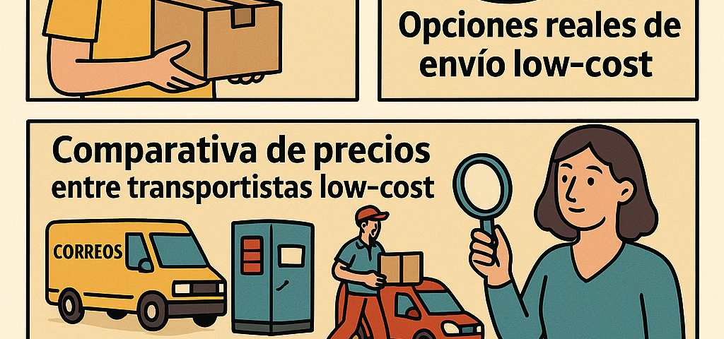 lustración cómic Flat Design sobre envíos desde pueblos rurales de España a Bulgaria con NXTP.es.