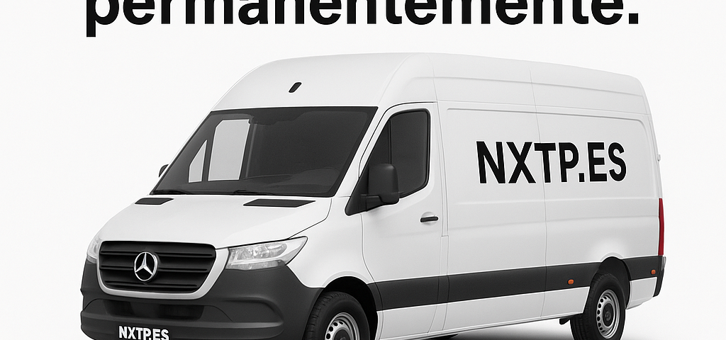 Furgoneta blanca NXTP.es con servicio de transporte y mudanzas en Gandía y alrededores.
